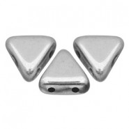 Cuentas de vidrio Kheops® par Puca® - Silver alluminium mat 00030/01700